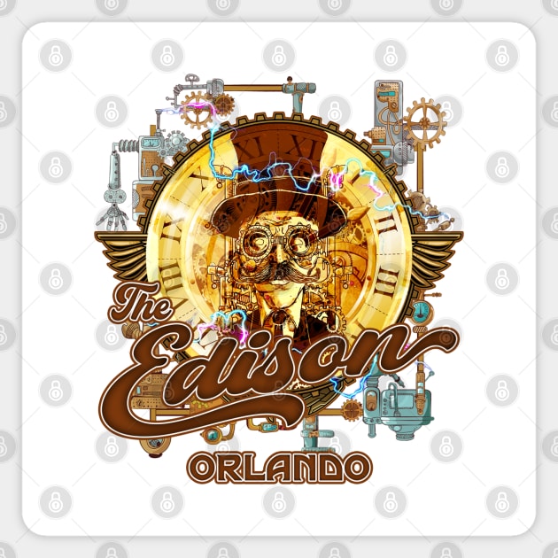 The Edison Bar and Restaurant at the springs in downtown Orlando Sticker by Joaddo